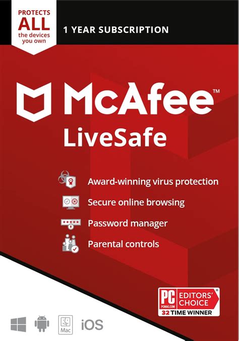 mcafee live safe login